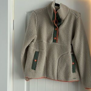 NWOT LL Bean Women’s Sherpa Fleece pullover size Large